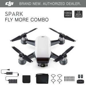 DJI Spark Fly More Combo - Alpine White Quadcopter Drone - 12MP 1080p Video