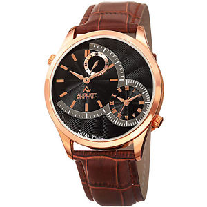 Save 20%: PARTYINUSA August Steiner AS8010RGBR Multifunction Leather Watch