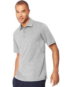 Hanes Men's Heathered Performance Polo Shirt Sports Golf Cool DRI Comfort S-2XL