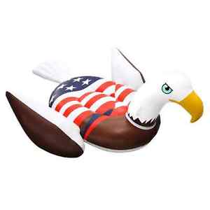 Giant Rideable Patriotic American Bald Eagle Inflatable Swimming Pool Float