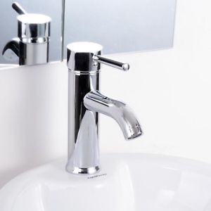 7" Bathroom Sink Faucet Single Handle Deck Mount Basin Mixer Tap Polished Chrome