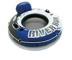 Intex River Run 1 Person Inflatable Floating Tube Raft for Lake/Pool/Ocean