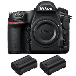 Nikon D850 45.7MP FX Format DSLR Camera Body Black + 2x Extra Batteries Kit New