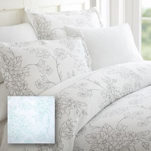 Summer Essential 3 Piece Vine Patterned Duvet Cover Set - by The Home Collection