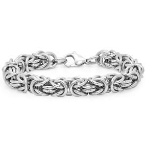 Oxford Ivy Men's Byzantine Stainless Steel Chain Link Bracelet