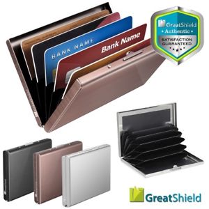 6 Slot Stainless Steel Wallet RFID Blocking Identity Protection Card Holder Case