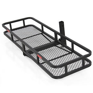 60" Folding Cargo Carrier Luggage Rack / Hauler Truck or Car Hitch 2" Receiver