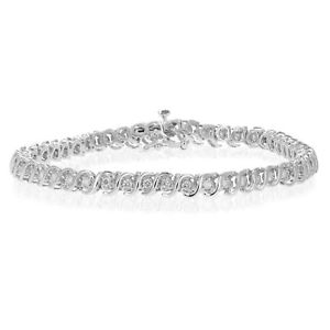 1 cttw I1-I2 AGS Certified Diamond Bracelet 10K White Gold (I-J)