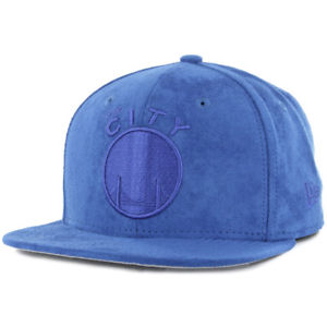 New Era 9Fifty "Solid Suede" Golden State Warriors Snapback Hat (Royal) MLB Cap