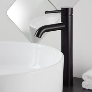 12" Contemporary Bathroom Faucet One Hole Vessel Sink Vanity Oil Rubbed Bronze