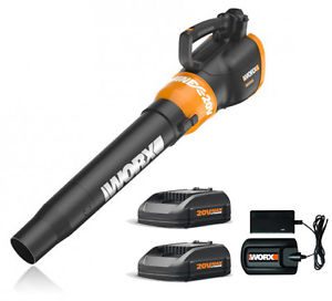 WG546.2 WORX 20V Cordless Turbine Leaf Blower with (2) Batteries Included!