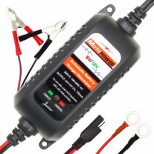 MOTOPOWER 6V 12V 750mA Fully Automatic Smart Battery Charger Maintainer for Car Motorcycle all types of lead acid batteries