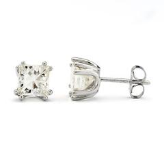 Charles & Colvard Forever Classic 5.5mm Square Moissanite Earrings