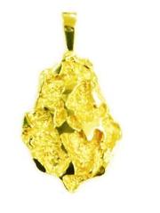 14k Yellow Gold Nugget Design Fashion Charm Pendant 13 grams 44 MM x 27 MM