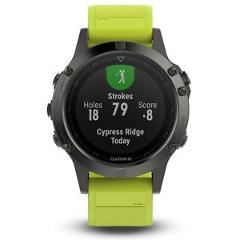 Garmin Fenix 5 Slate Gray w/ Amp Yellow Band GPS Multisport Watch - 010-01688-02