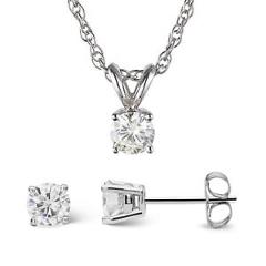 Charles & Colvard Forever Classic Round 4.5mm Moissanite Jewelry Set