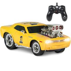 2.4 GHz Remote Control Drag Race Car RC Toy Lights Sounds USB Charger- Yellow