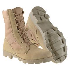 Ameritac 9” Side Zip Suede Leather Combat Work Outdoor Men's Desert Tan Boots