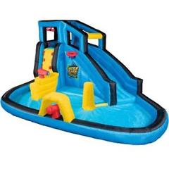 Banzai Kids Inflatable Outdoor Battle Blast Adventure Water Park Slide and Pool