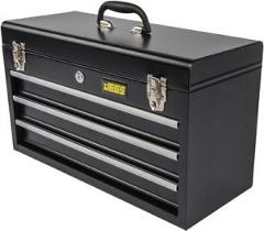 JEGS 81400 Black 3 Drawer Professional Tool Box for Garage