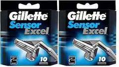 Gillette Sensor Excel Razor Blades - 20 Cartridges