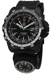 New Luminox Recon NAV SPC Compass GMT Black Rubber Men's Watch A.8831.KM NIB