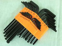 25 Piece Ball End Long Arm Hex Key Allen L Wrench Driver SAE & Metric Set New