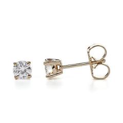 Charles & Colvard 4mm Round Brilliant Cut Moissanite Stud Earrings