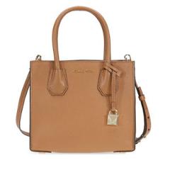 Michael Kors Mercer Medium Pebbled Leather Brossbody Bag- Acorn