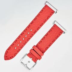 Fendi Women's Selleria 19 MM Wide Red Leather Pin Buckle Strap SSN18RC7S