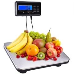 660lbs LCD AC Digital Floor Bench Scale Postal Platform Shipping 300KG Weigh