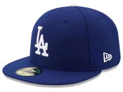 New Era 59Fifty Los Angeles LA Dodgers Game Fitted Hat (Dark Royal) MLB Cap