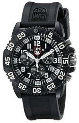 Luminox New 3081 Navy Seal Colormark Chronograph Black Rubber Mens Watch A.3081