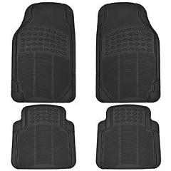 Car Floor Mats for All Weather Semi Custom Fit Heavy Duty Trimmable Black