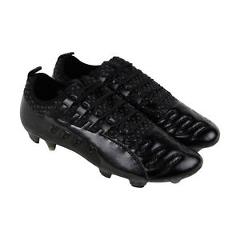 Puma Evo Power Vigor Mens Black Leather Athletic Soccer Cleats Shoes