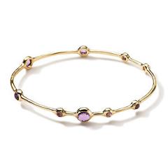 Ippolita 18KT Gold Rock Candy Amethyst Lollipop Bangle Bracelet $2895 New