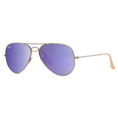 Ray Ban RB3025 167/1M 58mm Bronze Copper Violet Flash Mirror Aviator Sunglasses