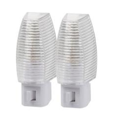 2 Pack Night Lights On Off Switch Bright White Light Nite Wall Plug Home Safety