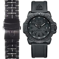 Luminox Men's 3051.BO.SET.2 Navy SEAL Black Rubber and Bracelet Bands 44mm Watch