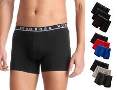 Hugo Boss Men's Natural Pure Cotton 3 Pack Underwear Boxers Trunks 50325383