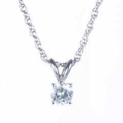 Charles & Colvard Forever Classic Round Moissanite Solitaire Necklace 0.33ct DEW