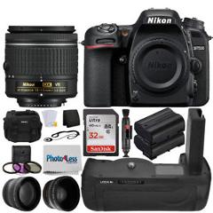 Nikon D7500 Digital Camera + 18-55mm VR + 32GB Top Battery Grip Accessory Bundle