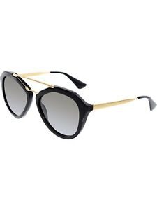 Prada Women's Gradient PR12QS-1AB0A7-54 Black Butterfly Sunglasses