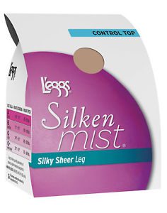 L'eggs Silken Mist Control Top Sheer Toe Pantyhose 4-Pack 20 denier sizes A