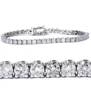 7.00 Ct Round HUGE Natural Diamond Tennis Bracelet 14K White Gold