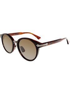 Gucci Anti-reflective GG0066S-001-50 Brown Round Sunglasses