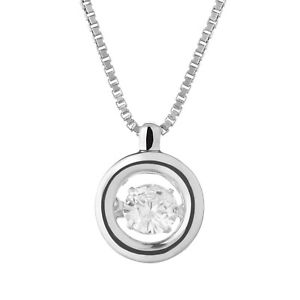 Charles & Colvard Round Brilliant Cut Forever Classic Moissanite Motion Necklace
