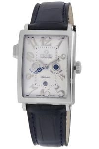 Gevril Men's 5850 Avenue of Americas Serenade 18kt White Gold Leather Watch.