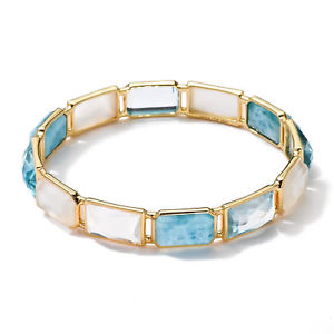 Ippolita 18KT Gold Rock Candy Gelato 12 Stone Newport Bangle Bracelet $6995 New