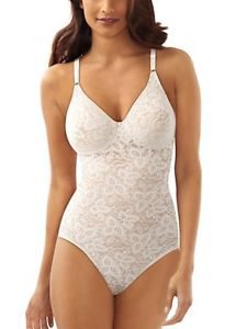 Bali Lace 'N Smooth Body Briefer Shaper UW Cups Sheer Firm Power Wear Women 8L10